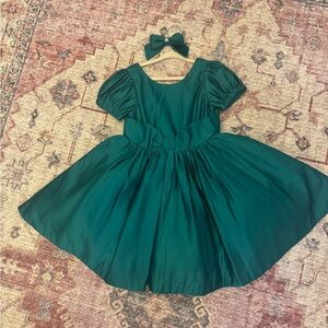 NEW!!!- No tags Janie and Jack satin green dress in size 6.